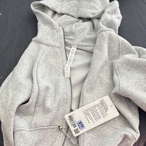 Lululemon Cropped Scuba Gray Hoodie